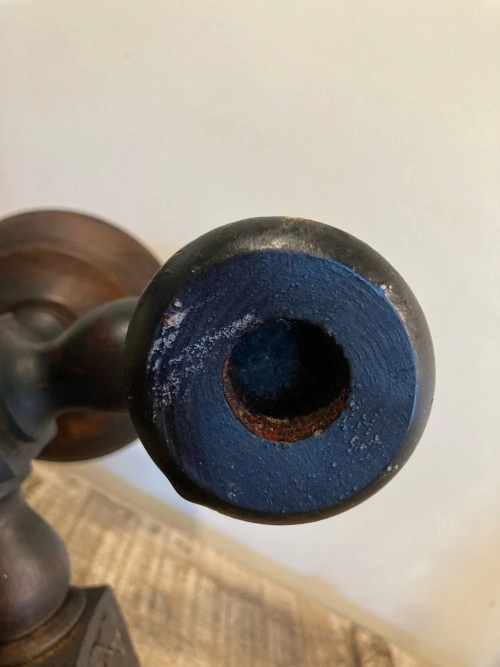 Spanish Revival Gothic Wood Candelabra 5 Candle 13” Rustic Decor - Picture 10 of 16